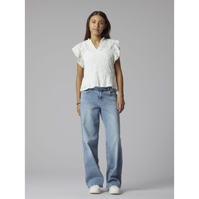 LMTD Flace kortærmet capsl t-shirt - White Alyssum