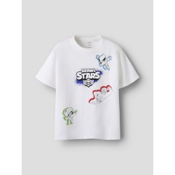 NAME IT KIDS Evere brwlst kortærmet t-shirt - Bright White
