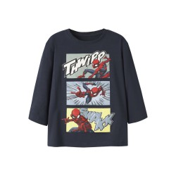 NAME IT MINI Jarl spider langærmet bluse - Navy Blazer