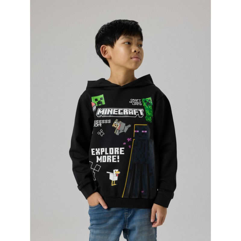 NAME IT KIDS Ju minecraft sweatshirt - Black