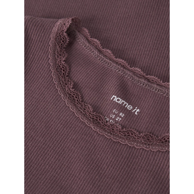 NAME IT MINI Kab langærmet bluse - Wild Ginger