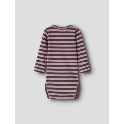 NAME IT BABY Banio langærmet body - French Roast LILAS