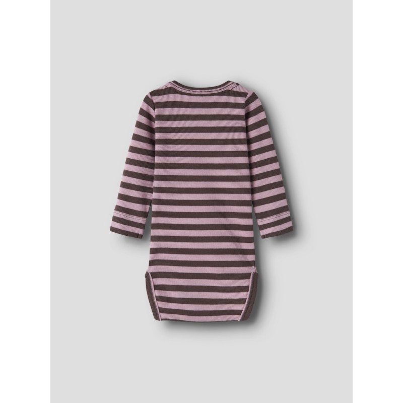 NAME IT BABY Banio langærmet body - French Roast LILAS