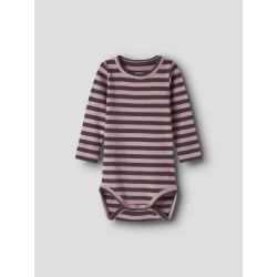 NAME IT BABY Banio langærmet body - French Roast LILAS