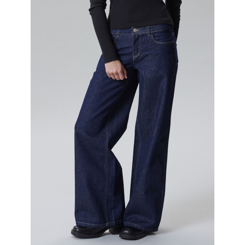LMTD Birm wide jeans - Dark Blue Denim