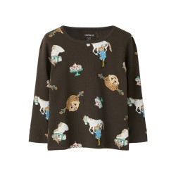 NAME IT MINI Soca Pippi langærmet bluse - Delicioso