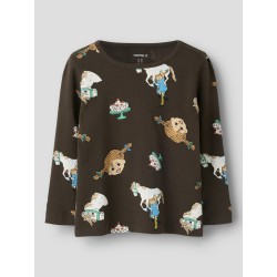NAME IT MINI Soca Pippi langærmet bluse - Delicioso