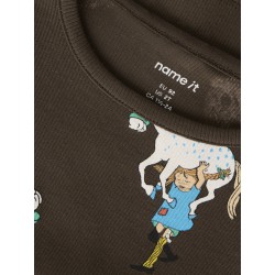 NAME IT MINI Soca Pippi langærmet bluse - Delicioso