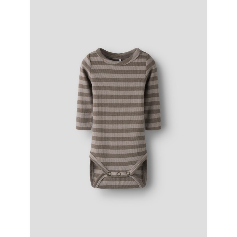 NAME IT BABY Banio langærmet body - Morel SATELLITE
