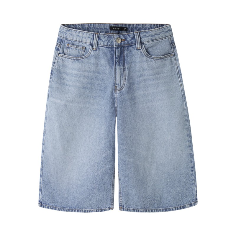 LMTD Birm denim loose knickers shorts - Light Blue Denim