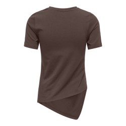 ONLY Lise kortærmet rushing t-shirt - Chocolate Martini