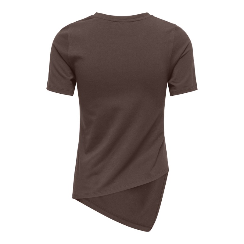 ONLY Lise kortærmet rushing t-shirt - Chocolate Martini