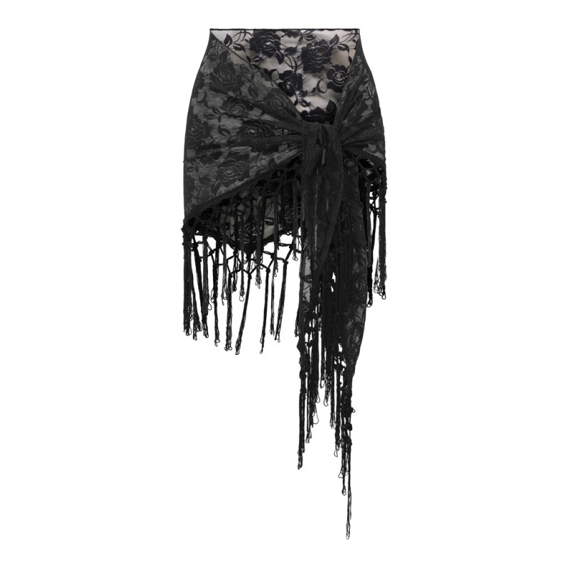 JDY Ofina fringe tørklæde - Black