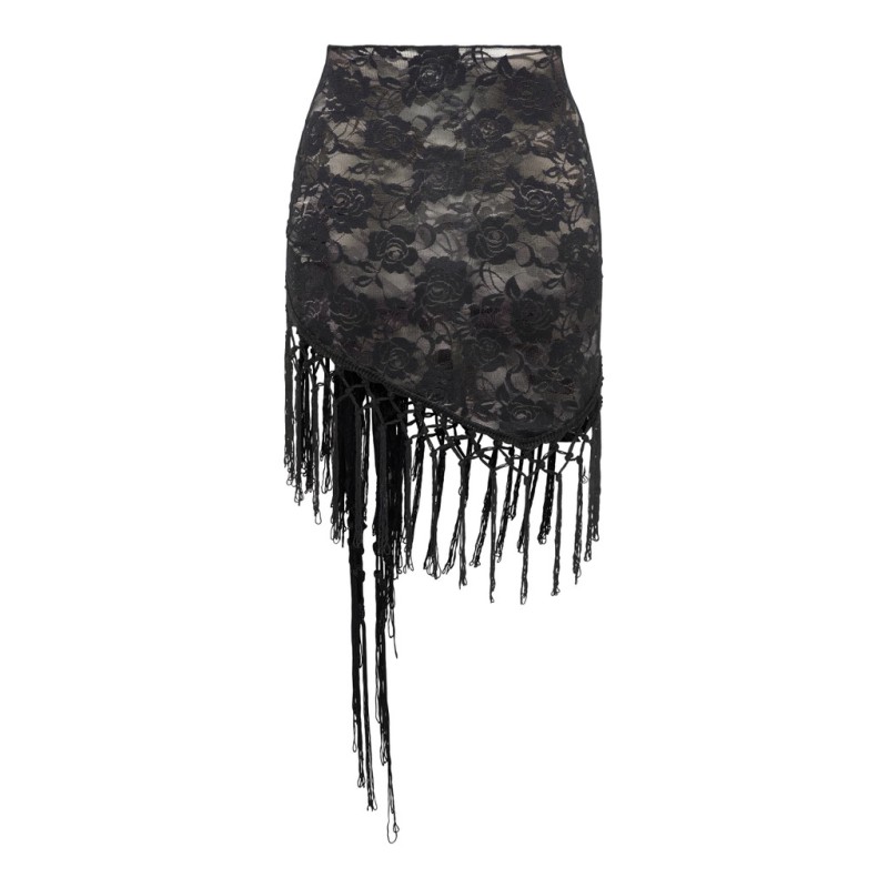 JDY Ofina fringe tørklæde - Black