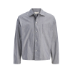 JACK & JONES Austin upstate poplin langærmet skjorte - Odyssey Gray STRIPES