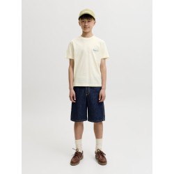 JACK & JONES JUNIOR Riviera vintage poster kortærmet t-shirt - Antique White