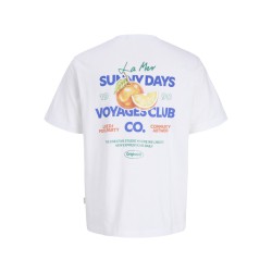 JACK & JONES JUNIOR Riviera vintage poster kortærmet t-shirt - Bright White