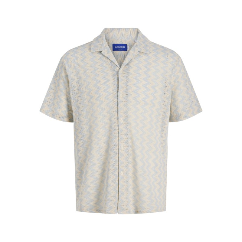 JACK & JONES Summer luke texture kortærmet resort skjorte - Skyway