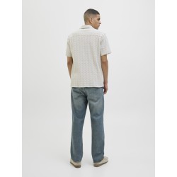 JACK & JONES Summer luke texture kortærmet resort skjorte - Skyway