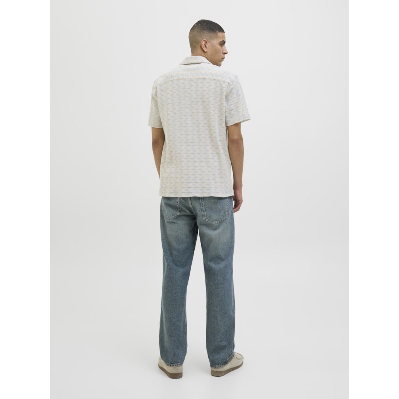 JACK & JONES Summer luke texture kortærmet resort skjorte - Skyway