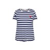ONLY CARMAKOMA Anita kortærmet t-shirt - Navy Peony CD. Detail Emb. heart Poinsettia