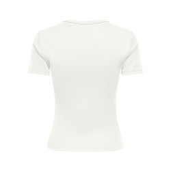 ONLY June kortærmet t-shirt - Cloud Dancer
