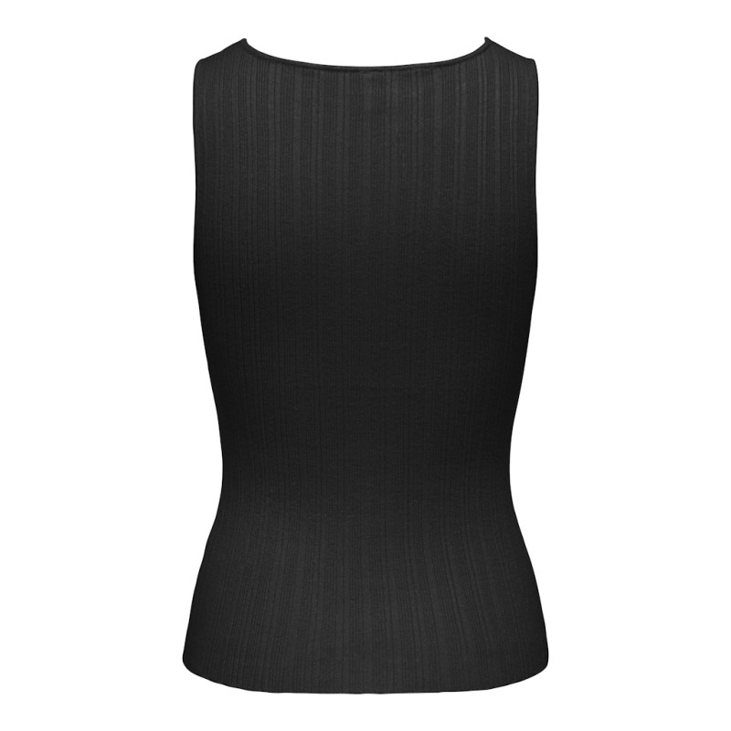 ONLY Bree kortærmet firkantet strik tanktop - Sort