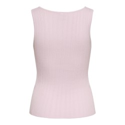 ONLY Bree kortærmet firkantet strik tanktop - Pale Lilac