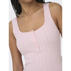 ONLY Bree kortærmet firkantet strik tanktop - Pale Lilac