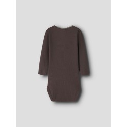 NAME IT Baby Kab langærmet bodystocking - French Roast