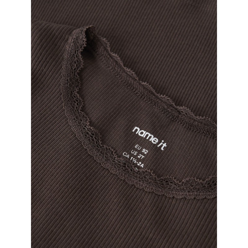 NAME IT MINI Kab langærmet bluse - French Roast