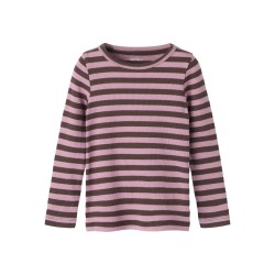 NAME IT Mini Banio langærmet x-slim bluse - French Roast