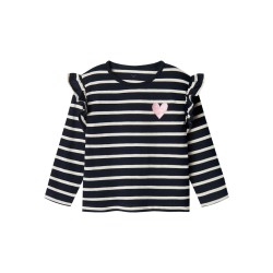 NAME IT Mini Tovelina langærmet regular bluse - Dark Sapphire