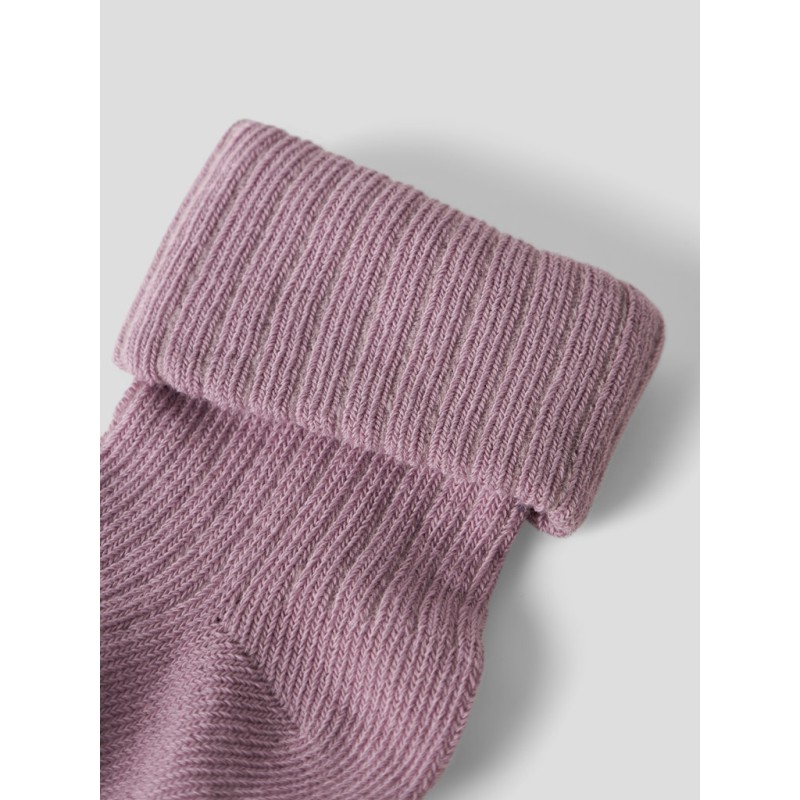 NAME IT Baby Nobba rib strik sokker - Lilas