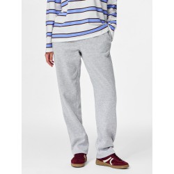 PIECES Chilli højtaljet straight sweatpants - Light Grey Melange
