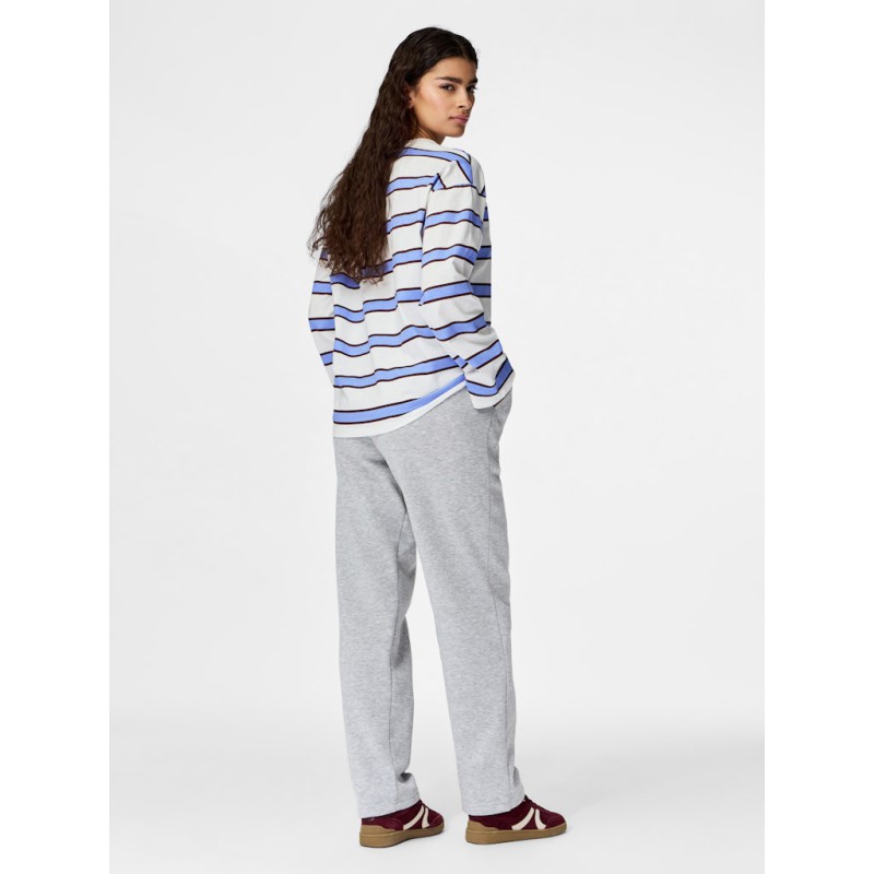 PIECES Chilli højtaljet straight sweatpants - Light Grey Melange