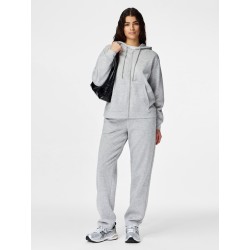 PIECES Chilli højtaljet straight sweatpants - Light Grey Melange