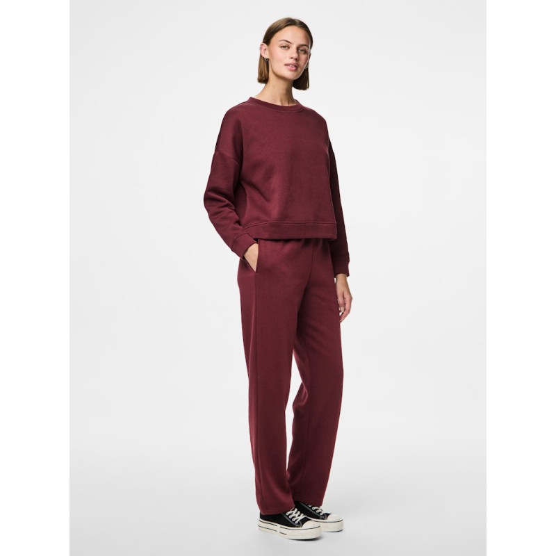 PIECES Chilli højtaljet straight sweatpants - Tawny Port
