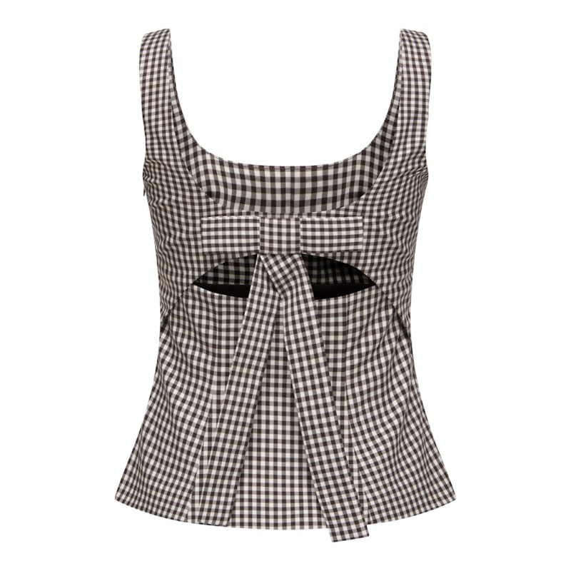 ONLY Noemi strop sløjfe top - Coffee Bean