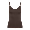 PIECES Plain Singlet - Hot Fudge