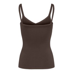 PIECES Plain Singlet - Hot Fudge