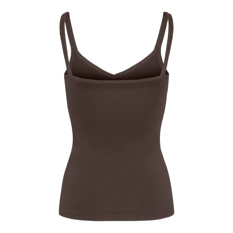 PIECES Plain Singlet - Hot Fudge