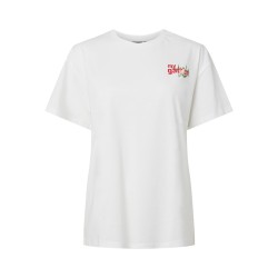 PIECES Poppi kortærmet t-shirt m. print - Bright White