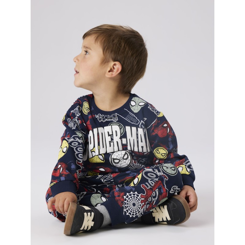 NAME IT MINI Jacco spider langærmet sweartshirt - Navy Blazer