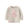 NAME IT BABY Ketty langærmet sweatshirt - Peyote Melange