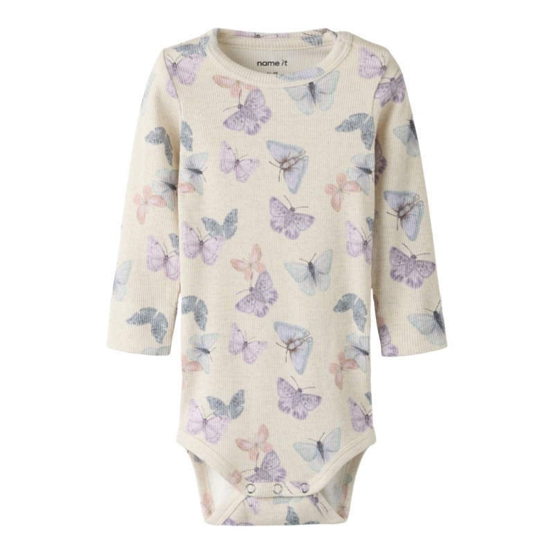 NAME IT BABY Filua langærmet body - Peyote