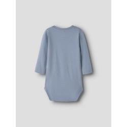 NAME IT BABY Karse langærmet body - Ashley Blue