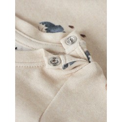 NAME IT BABY Karlos langærmet body - Peyote Melange