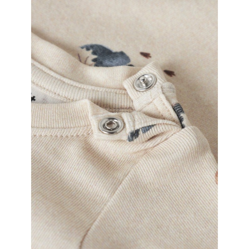 NAME IT BABY Karlos langærmet body - Peyote Melange