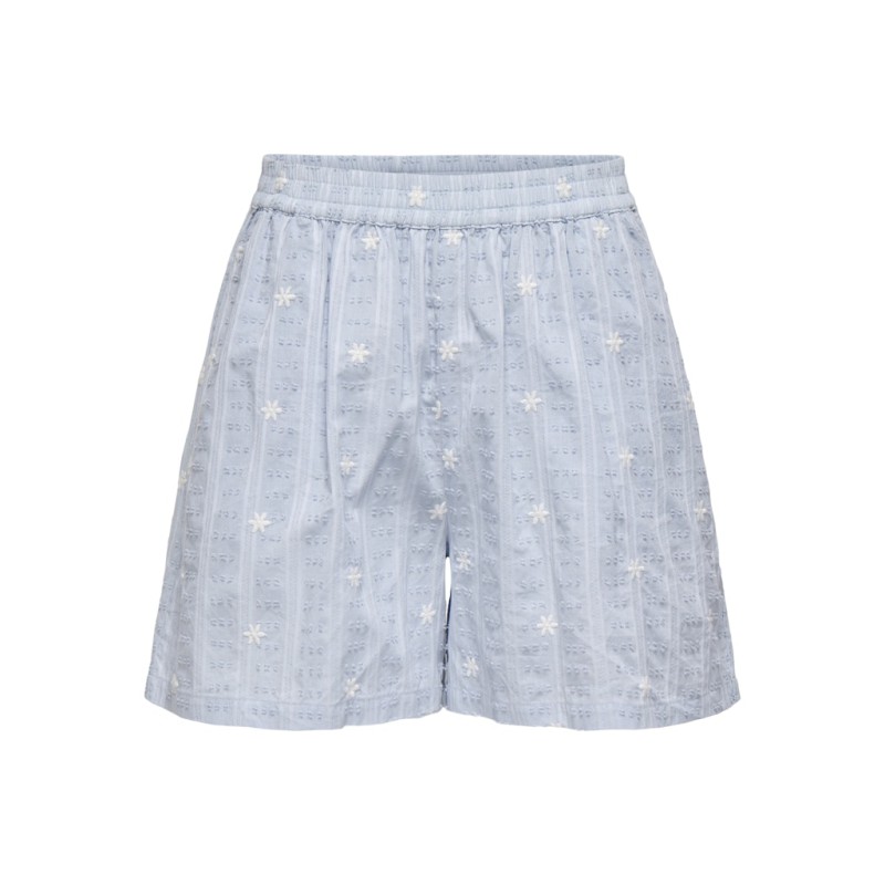 JDY Fia embroridery shorts - Cashmere Blue